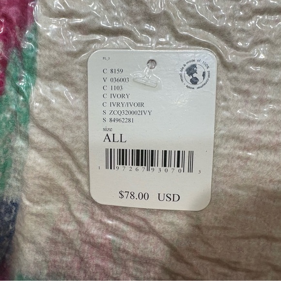 Free People Skye Stripe Fringe Throw Blanket Multicolor 60x51 NWT Cozy Boho - Picture 5 of 5